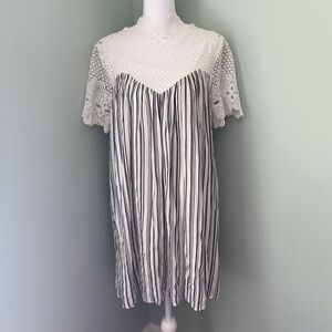 NWT ee:some black white stripe dress